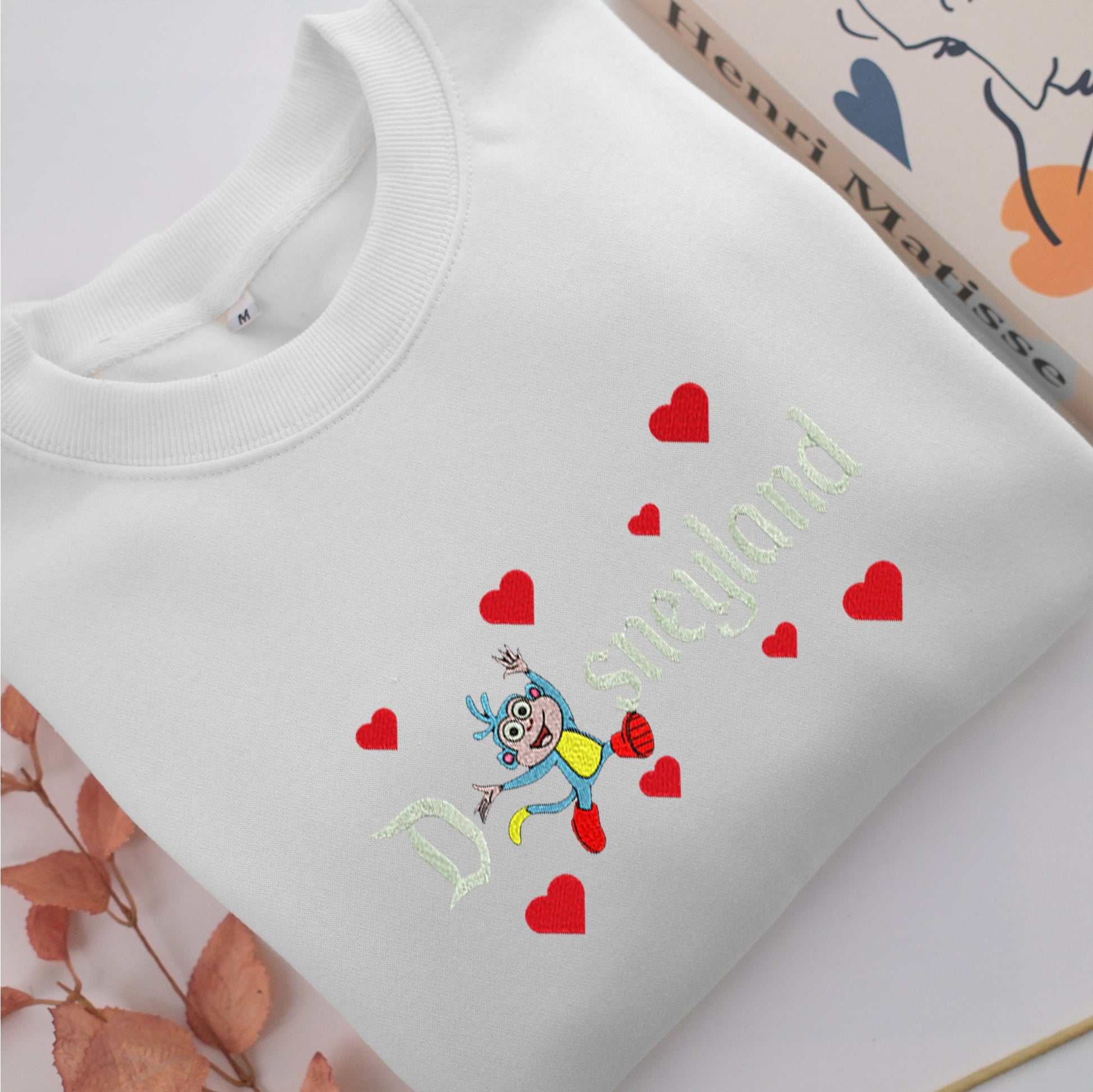 Boots Disneyland Embroidery, Disneyland Embroidered Sweatshirt, Movie Disney Inspired, Valentine's Day Gifts Idea For Him Her