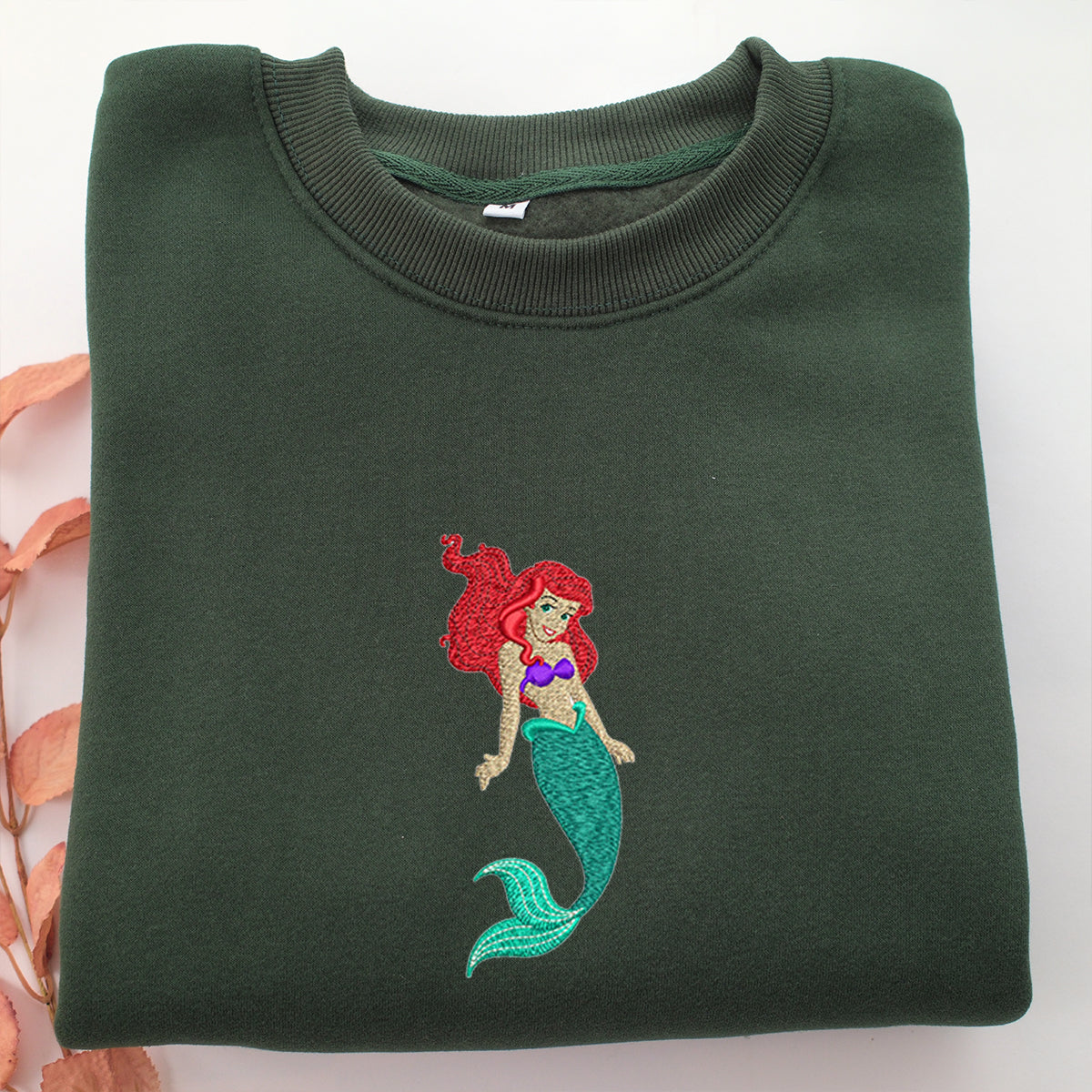Ariel v4 Embroidery, Disneyland Embroidered Sweatshirt, Movie Disney Inspired, Valentine's Day Gifts Idea For Him Her