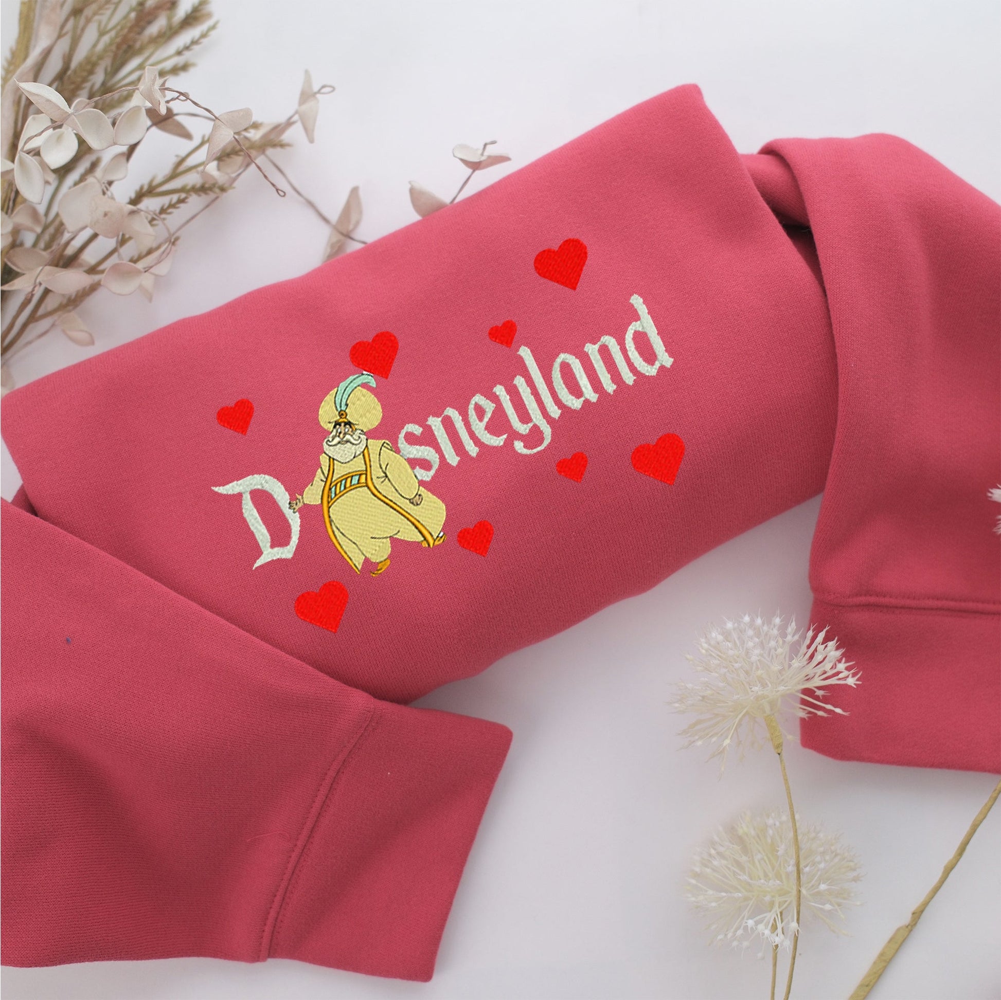 Aladdin Sultan Disneyland Embroidery, Disneyland Embroidered Sweatshirt, Movie Disney Inspired, Valentine's Day Gifts Idea For Him Her