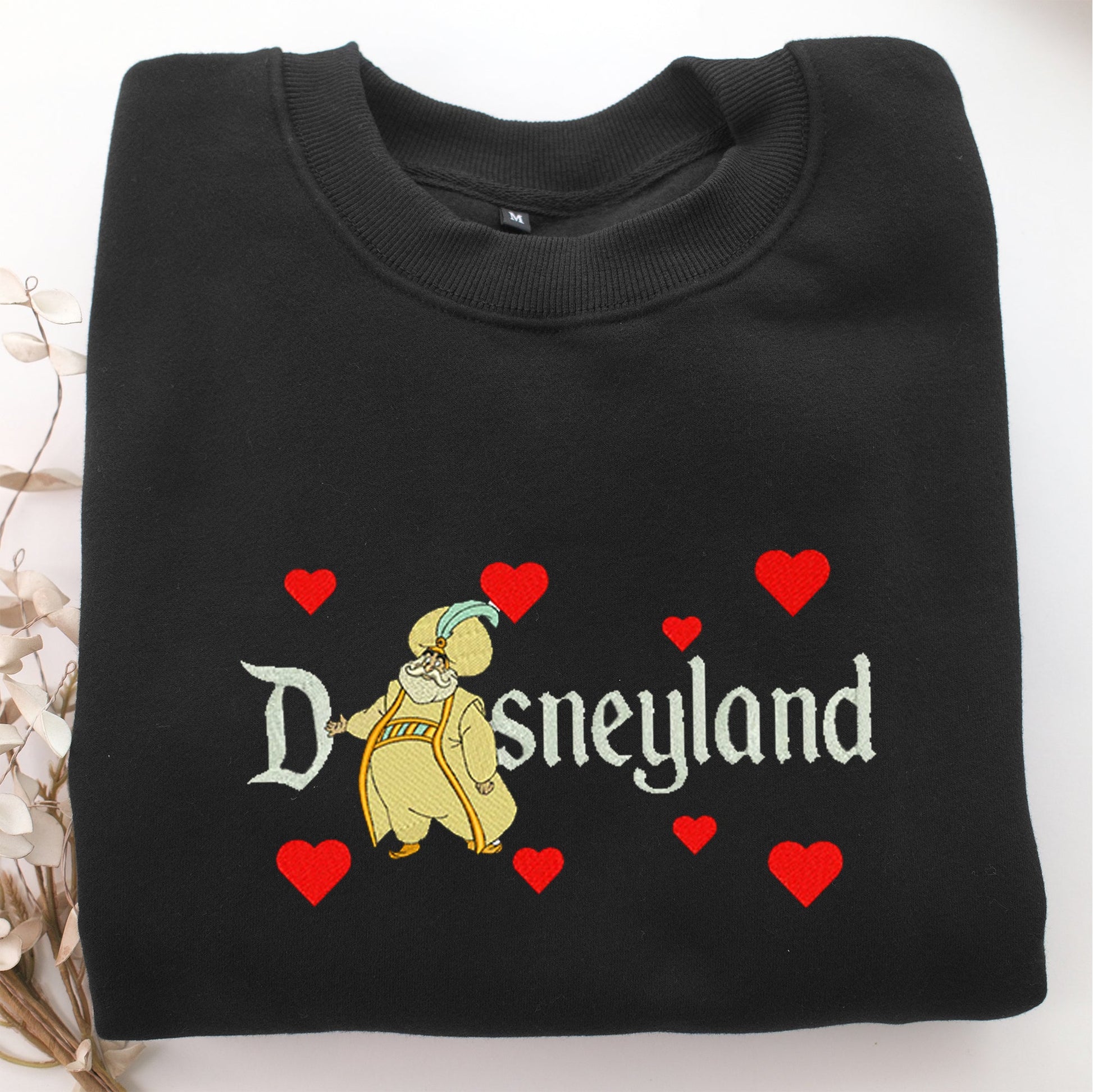 Aladdin Sultan Disneyland Embroidery, Disneyland Embroidered Sweatshirt, Movie Disney Inspired, Valentine's Day Gifts Idea For Him Her