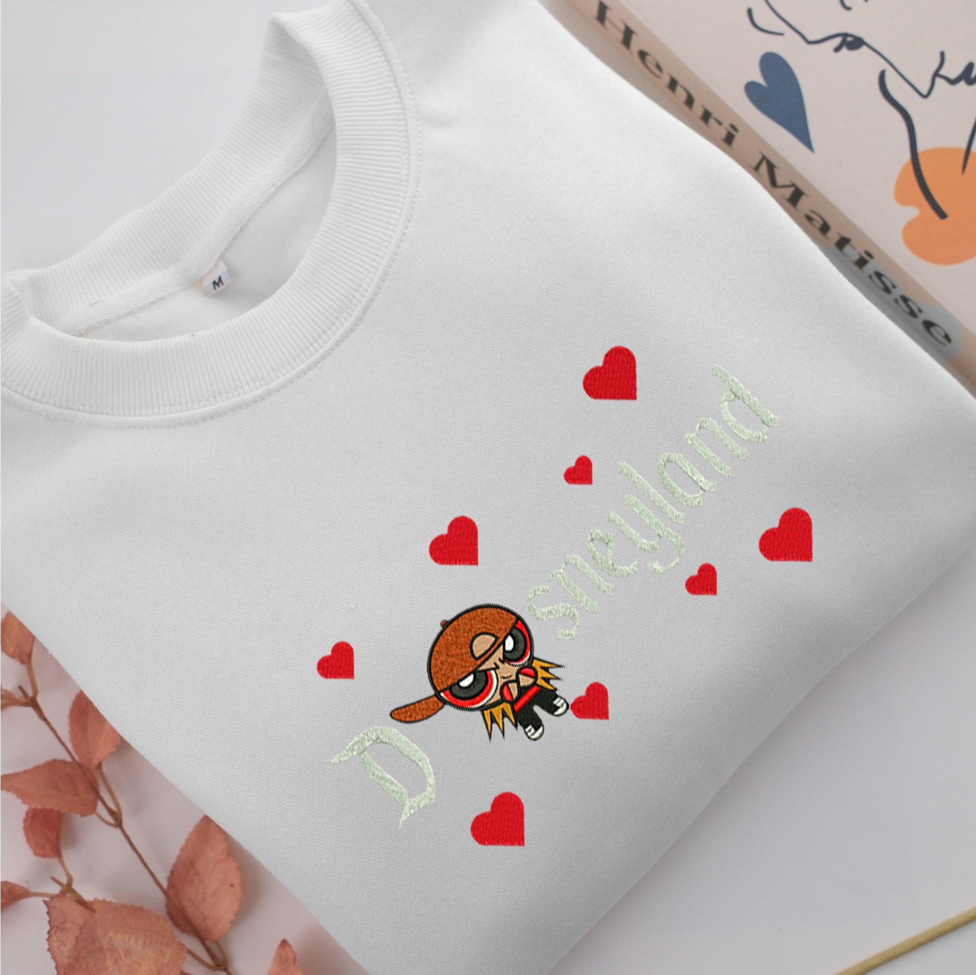 Brick Disneyland Embroidery, Disneyland Embroidered Sweatshirt, Movie Disney Inspired, Valentine's Day Gifts Idea For Him Her