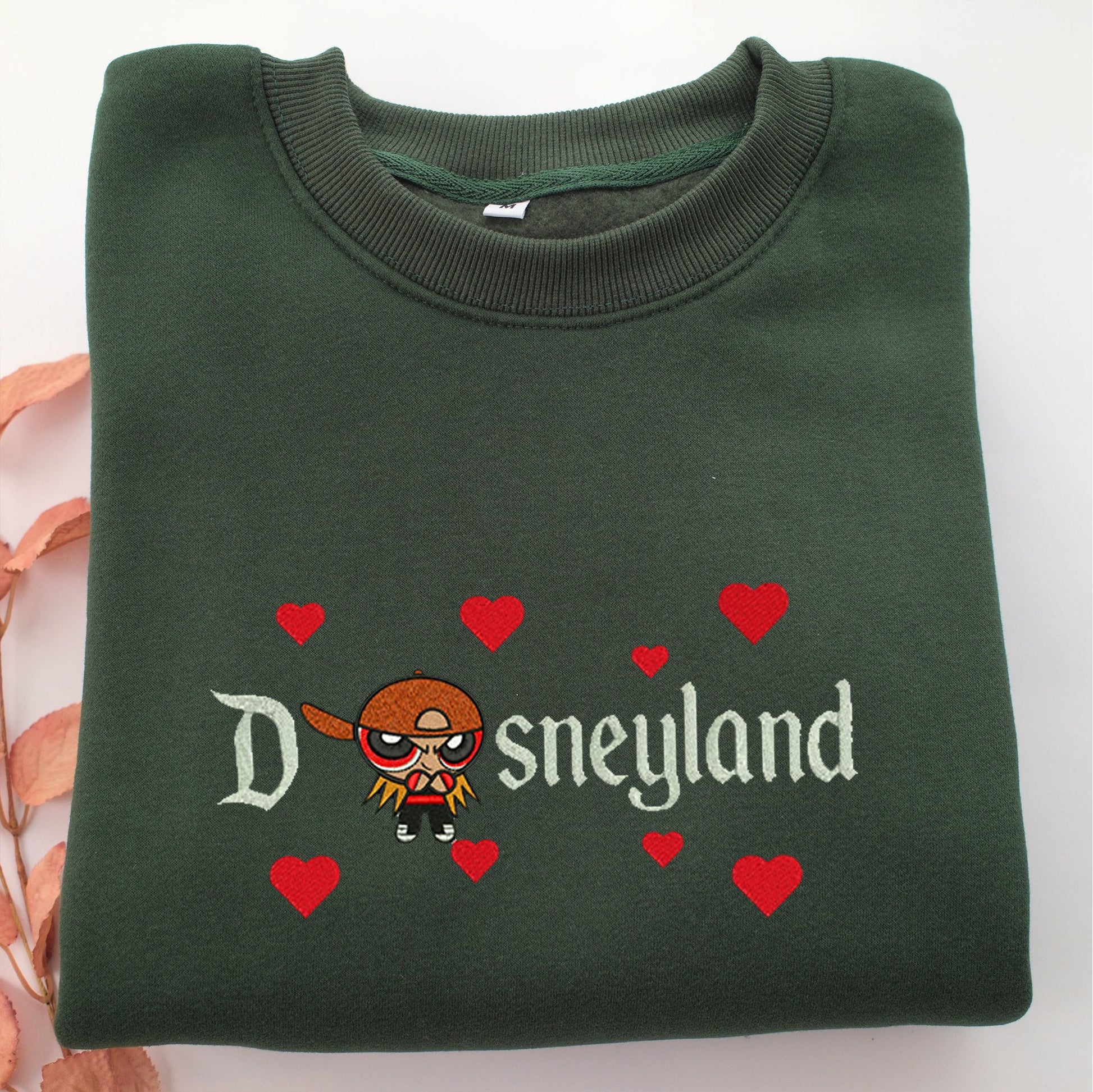 Brick Disneyland Embroidery, Disneyland Embroidered Sweatshirt, Movie Disney Inspired, Valentine's Day Gifts Idea For Him Her