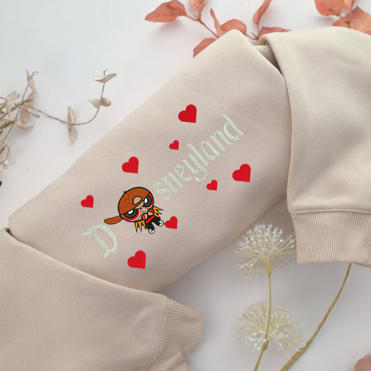 Brick Disneyland Embroidery, Disneyland Embroidered Sweatshirt, Movie Disney Inspired, Valentine's Day Gifts Idea For Him Her