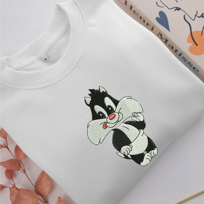Baby Sylvester Embroidery, Disneyland Embroidered Sweatshirt, Movie Disney Inspired, Valentine's Day Gifts Idea For Him Her