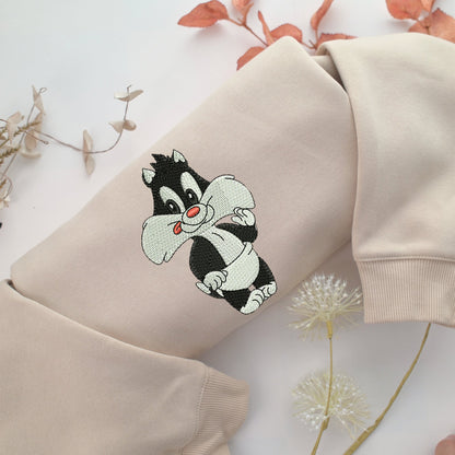 Baby Sylvester Embroidery, Disneyland Embroidered Sweatshirt, Movie Disney Inspired, Valentine's Day Gifts Idea For Him Her