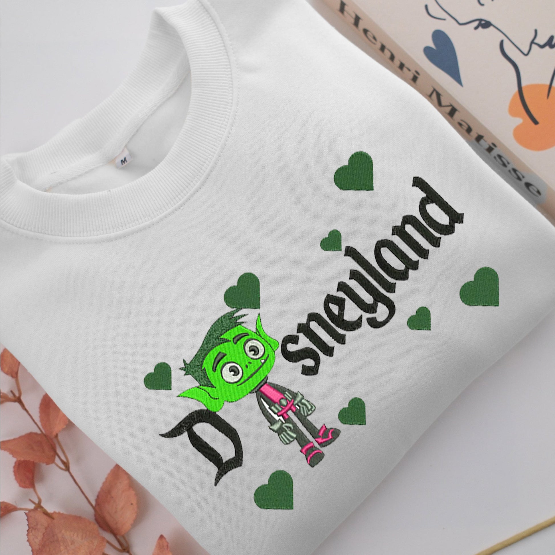 Beast Boy Disneyland Embroidery, Disneyland Embroidered Sweatshirt, Movie Disney Inspired, Valentine's Day Gifts Idea For Him Her