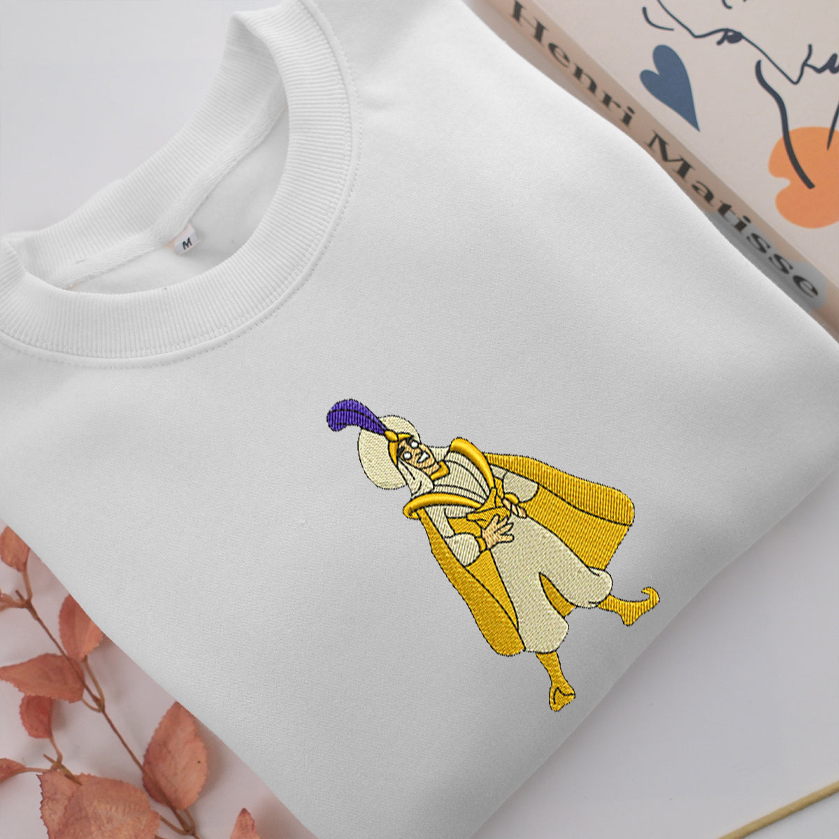 Aladdin v2 Embroidery, Disneyland Embroidered Sweatshirt, Movie Disney Inspired, Valentine's Day Gifts Idea For Him Her