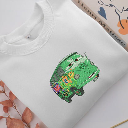 Cars Fillmore Embroidery, Disneyland Embroidered Sweatshirt, Movie Disney Inspired, Valentine's Day Gifts Idea For Him Her