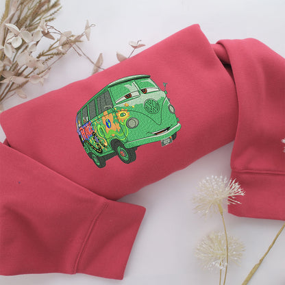 Cars Fillmore Embroidery, Disneyland Embroidered Sweatshirt, Movie Disney Inspired, Valentine's Day Gifts Idea For Him Her