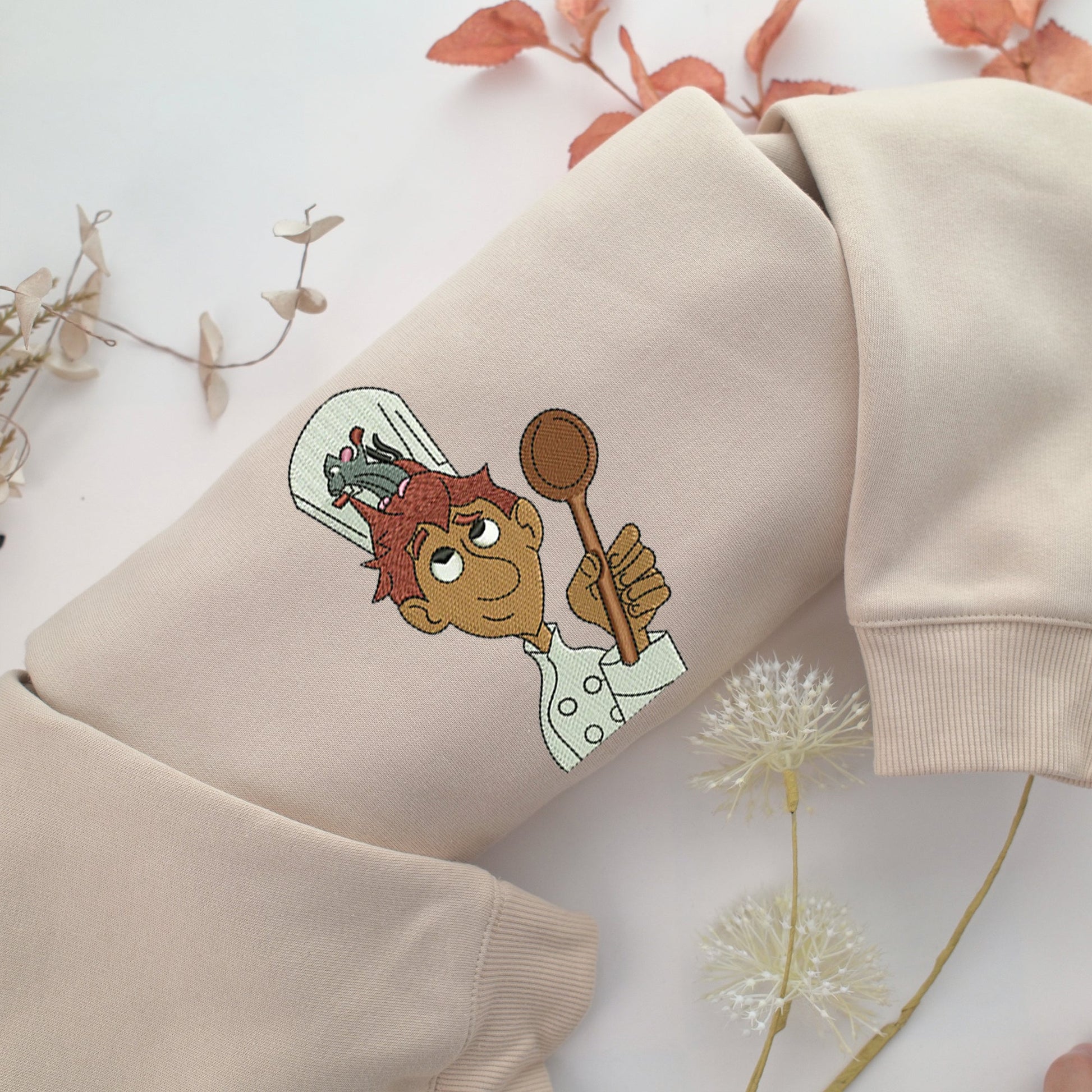 Alfredo Linguini Embroidery, Disneyland Embroidered Sweatshirt, Movie Disney Inspired, Valentine's Day Gifts Idea For Him Her