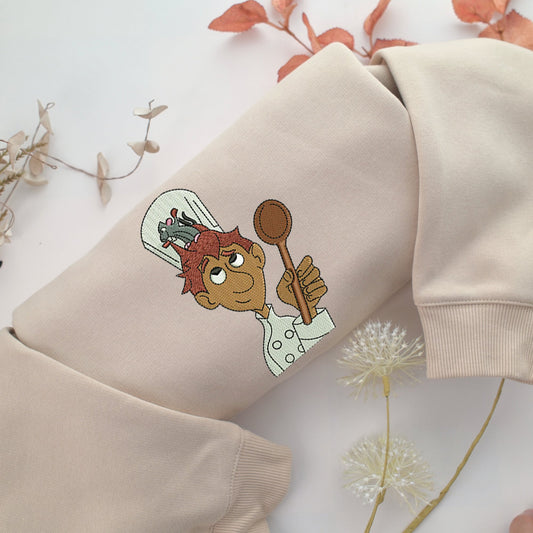 Alfredo Linguini Embroidery, Disneyland Embroidered Sweatshirt, Movie Disney Inspired, Valentine's Day Gifts Idea For Him Her