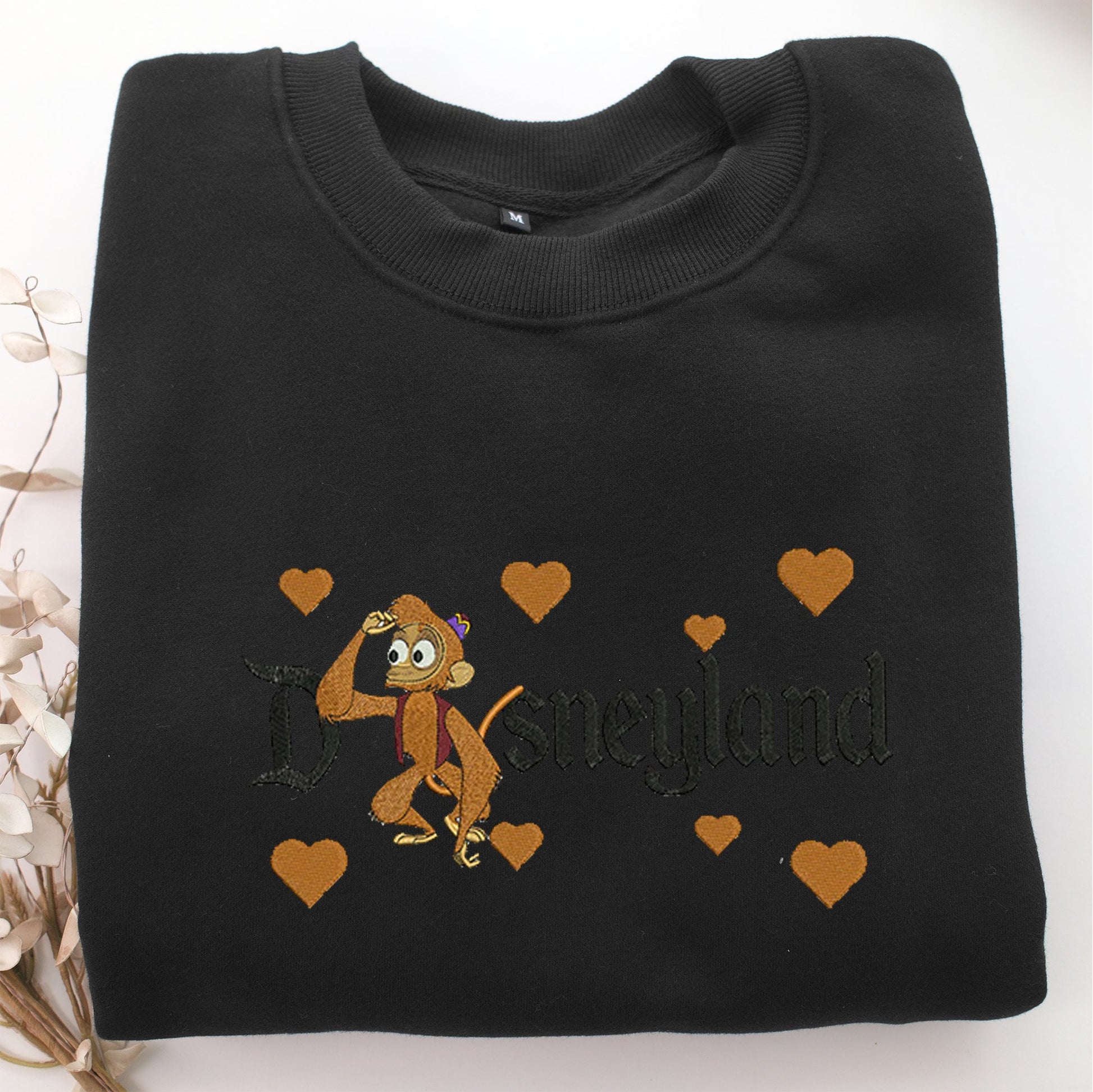 Aladdin Abu Disneyland Embroidery, Disneyland Embroidered Sweatshirt, Movie Disney Inspired, Valentine's Day Gifts Idea For Him Her