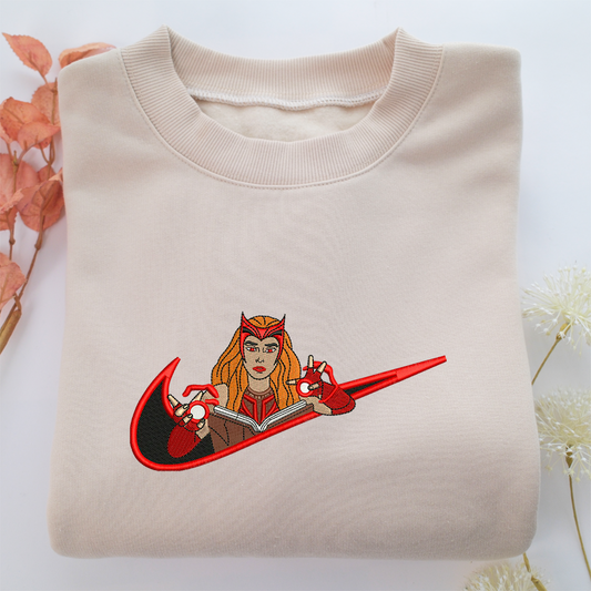 Wanda Swoosh Nike Embroidered Sweatshirt, Nike Movie Inspired, Valentine's Day Gifts Idea For Him Her