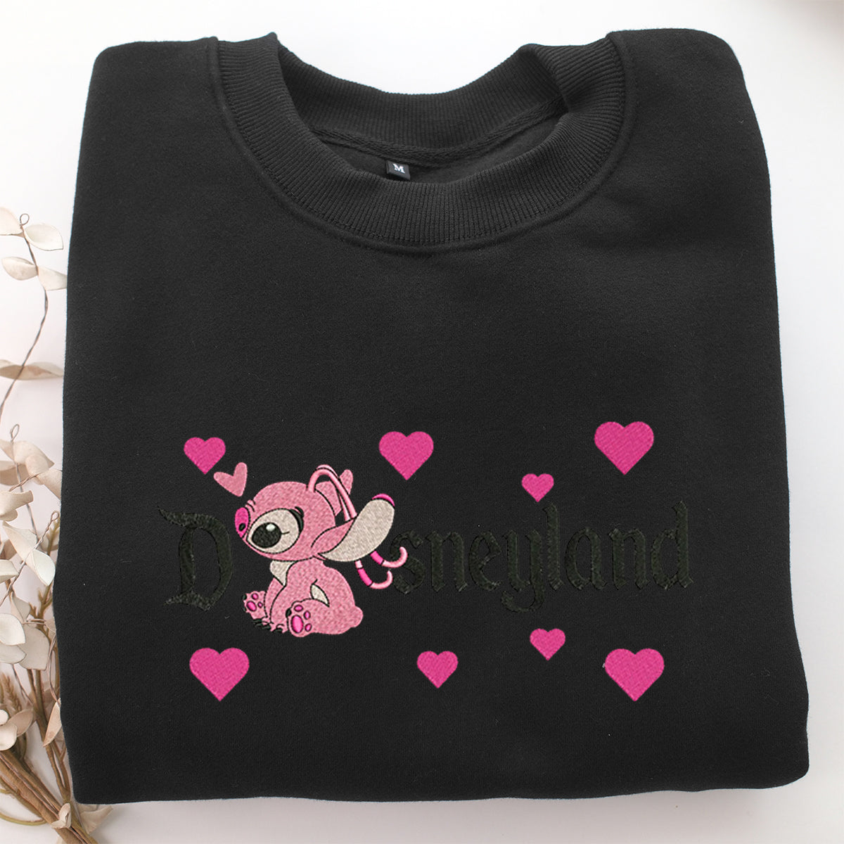Angel Disneyland Embroidery, Disneyland Embroidered Sweatshirt, Movie Disney Inspired, Valentine's Day Gifts Idea For Him Her