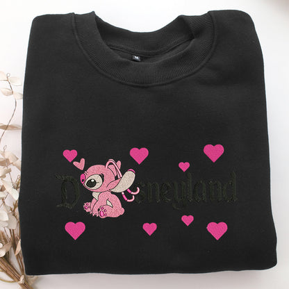 Angel Disneyland Embroidery, Disneyland Embroidered Sweatshirt, Movie Disney Inspired, Valentine's Day Gifts Idea For Him Her