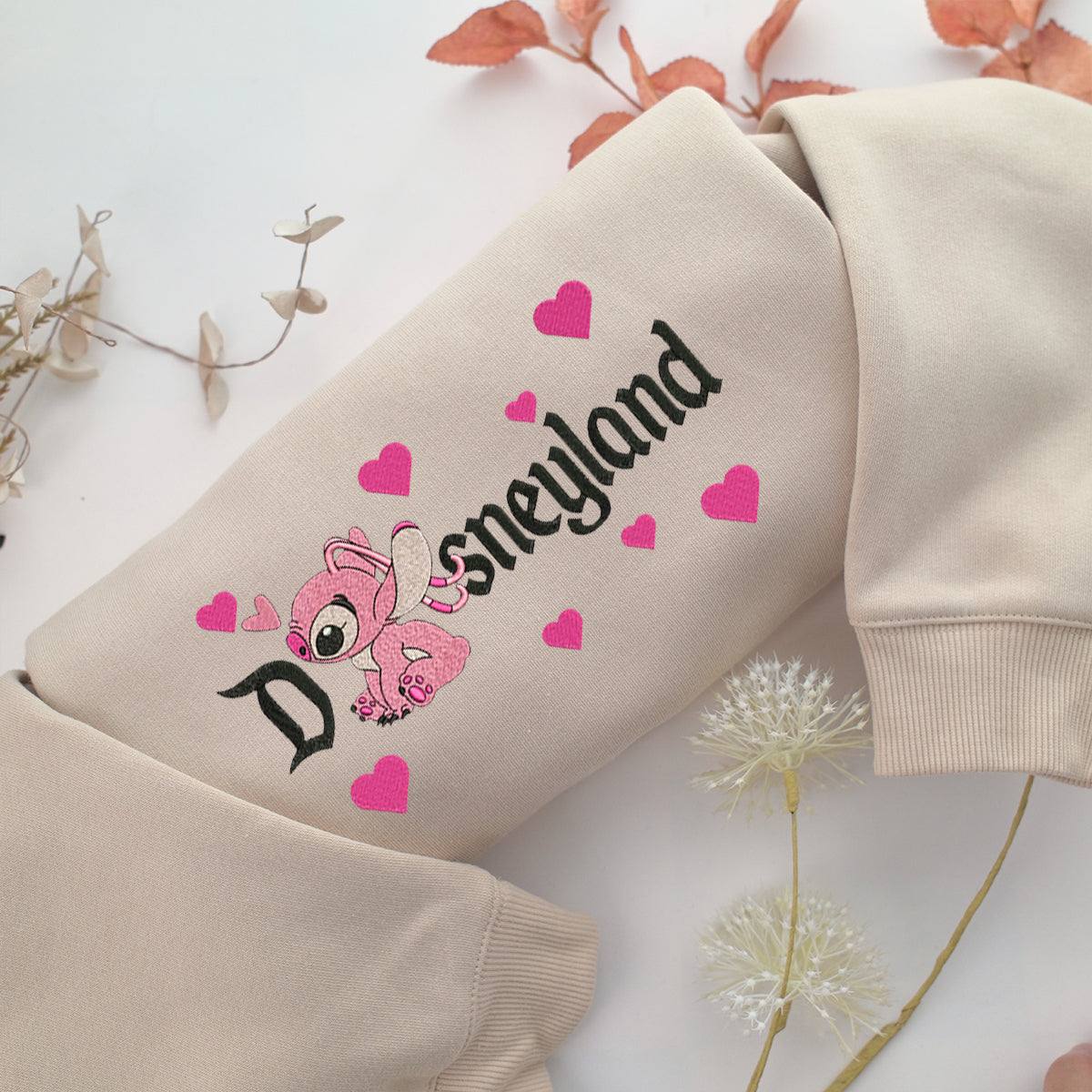 Angel Disneyland Embroidery, Disneyland Embroidered Sweatshirt, Movie Disney Inspired, Valentine's Day Gifts Idea For Him Her