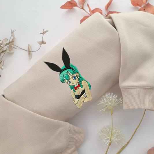 Bulma Half Embroidery, Disneyland Embroidered Sweatshirt, Movie Disney Inspired, Valentine's Day Gifts Idea For Him Her