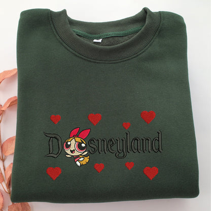 Blossom Disneyland Embroidery, Disneyland Embroidered Sweatshirt, Movie Disney Inspired, Valentine's Day Gifts Idea For Him Her