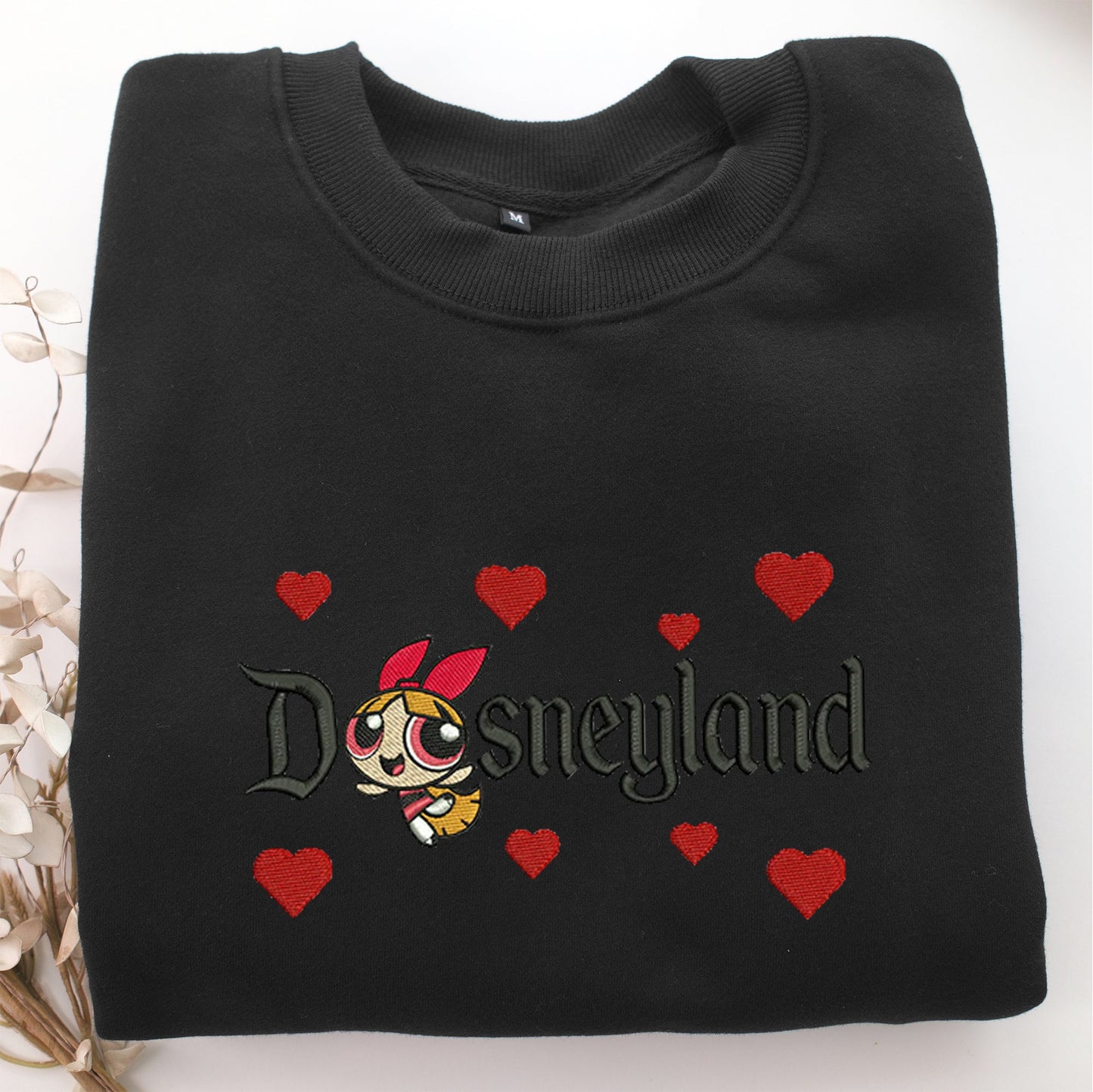 Blossom Disneyland Embroidery, Disneyland Embroidered Sweatshirt, Movie Disney Inspired, Valentine's Day Gifts Idea For Him Her