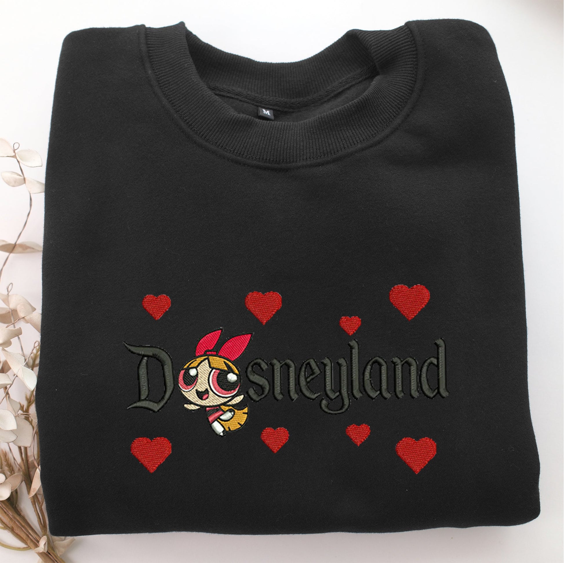 Blossom Disneyland Embroidery, Disneyland Embroidered Sweatshirt, Movie Disney Inspired, Valentine's Day Gifts Idea For Him Her