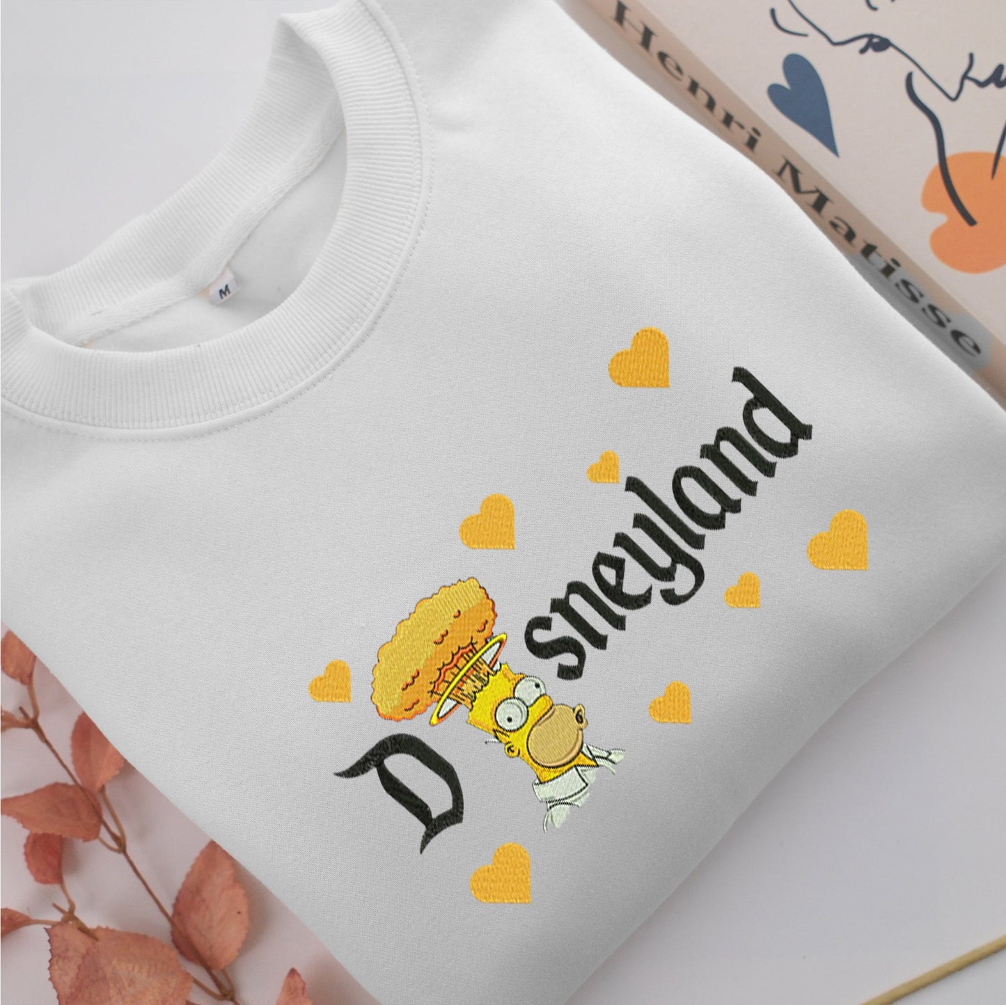 Angry Homer Disneyland Embroidery, Disneyland Embroidered Sweatshirt, Movie Disney Inspired, Valentine's Day Gifts Idea For Him Her
