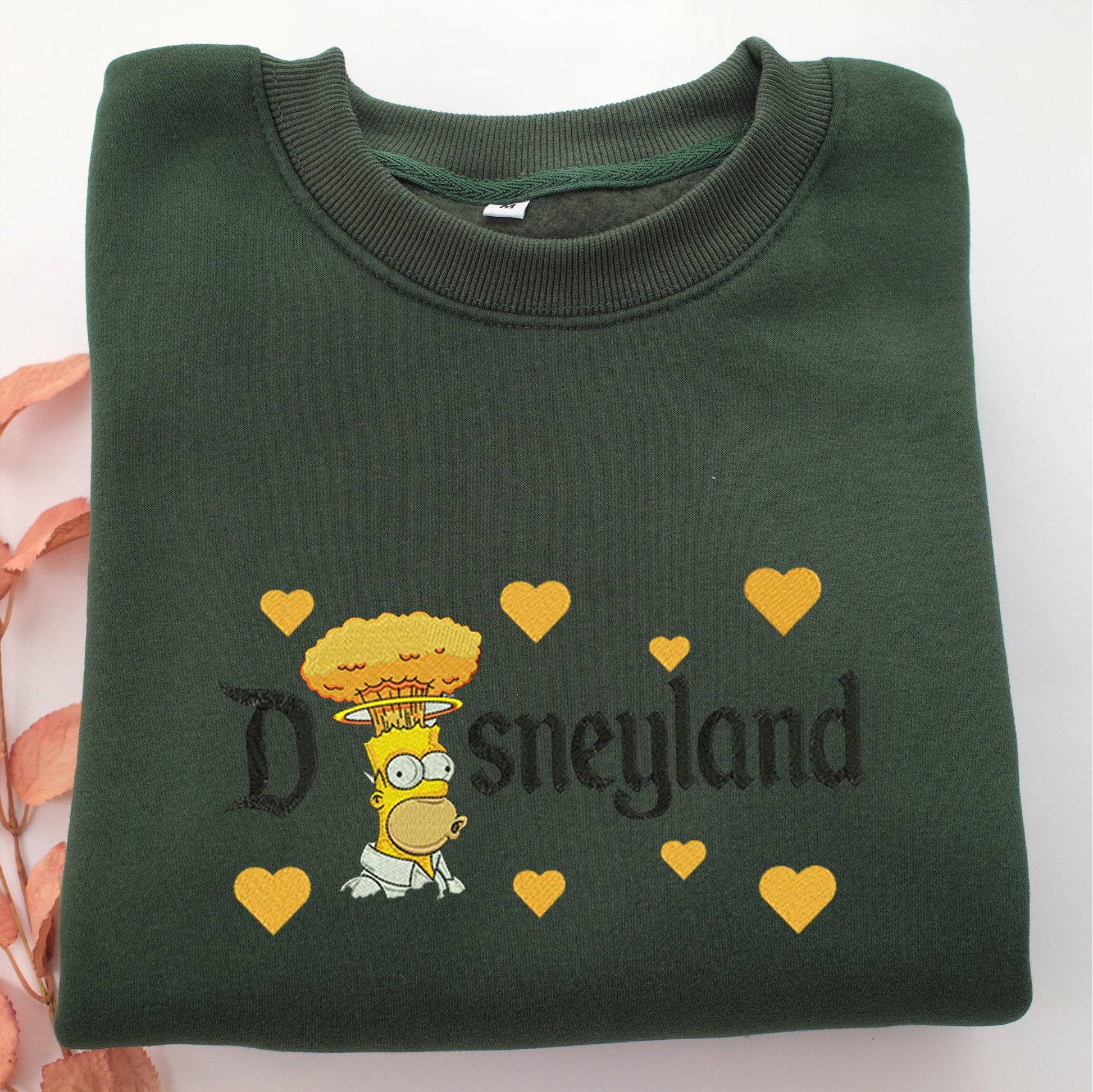 Angry Homer Disneyland Embroidery, Disneyland Embroidered Sweatshirt, Movie Disney Inspired, Valentine's Day Gifts Idea For Him Her