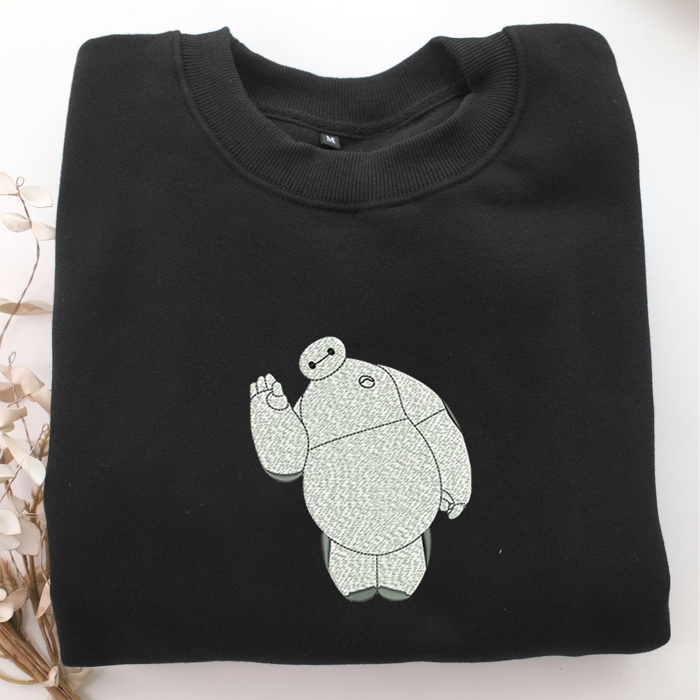 Baymax Embroidery, Disneyland Embroidered Sweatshirt, Movie Disney Inspired, Valentine's Day Gifts Idea For Him Her