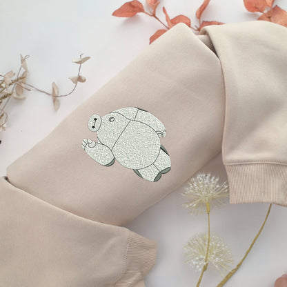 Baymax Embroidery, Disneyland Embroidered Sweatshirt, Movie Disney Inspired, Valentine's Day Gifts Idea For Him Her