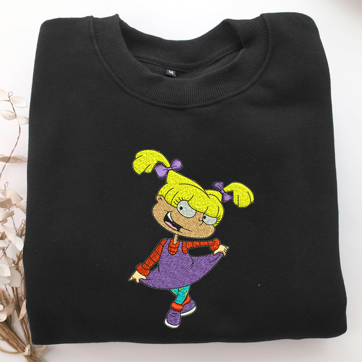 Angelica Pickles Embroidery, Disneyland Embroidered Sweatshirt, Movie Disney Inspired, Valentine's Day Gifts Idea For Him Her