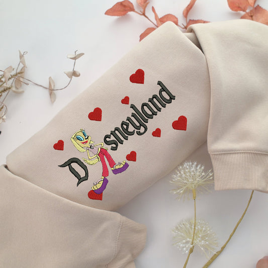 Brandy Harrington Disneyland Embroidery, Disneyland Embroidered Sweatshirt, Movie Disney Inspired, Valentine's Day Gifts Idea For Him Her