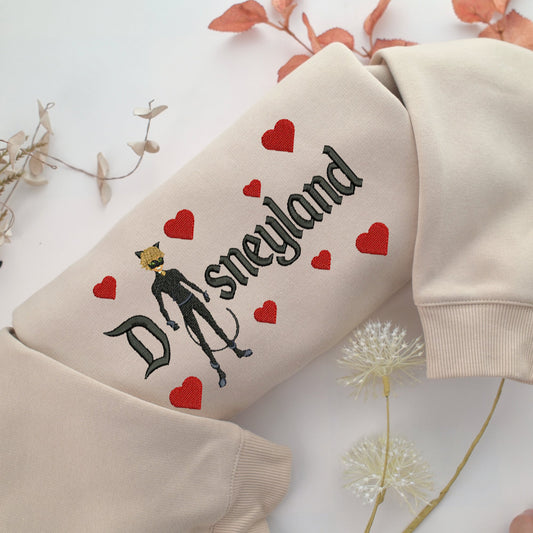 Adrien Agreste Full Disneyland Embroidery, Disneyland Embroidered Sweatshirt, Movie Disney Inspired, Valentine's Day Gifts Idea For Him Her