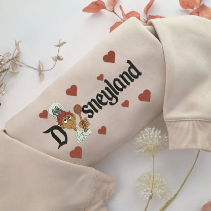 Alfredo Linguini Disneyland Embroidery, Disneyland Embroidered Sweatshirt, Movie Disney Inspired, Valentine's Day Gifts Idea For Him Her