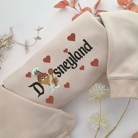 Alfredo Linguini Disneyland Embroidery, Disneyland Embroidered Sweatshirt, Movie Disney Inspired, Valentine's Day Gifts Idea For Him Her