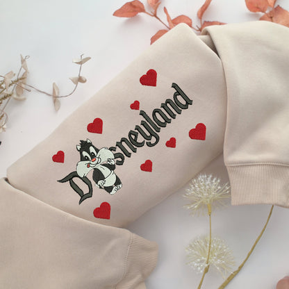 Baby Sylvester Disneyland Embroidery, Disneyland Embroidered Sweatshirt, Movie Disney Inspired, Valentine's Day Gifts Idea For Him Her