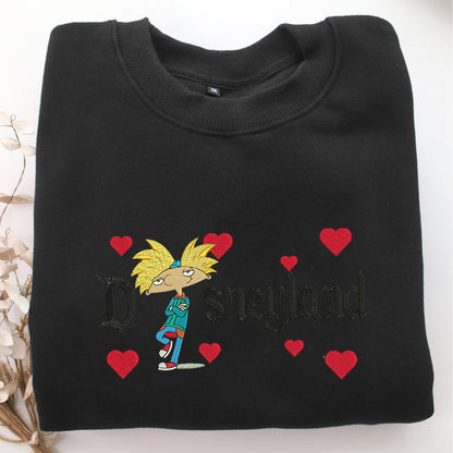 Arnold Disneyland Embroidery, Disneyland Embroidered Sweatshirt, Movie Disney Inspired, Valentine's Day Gifts Idea For Him Her