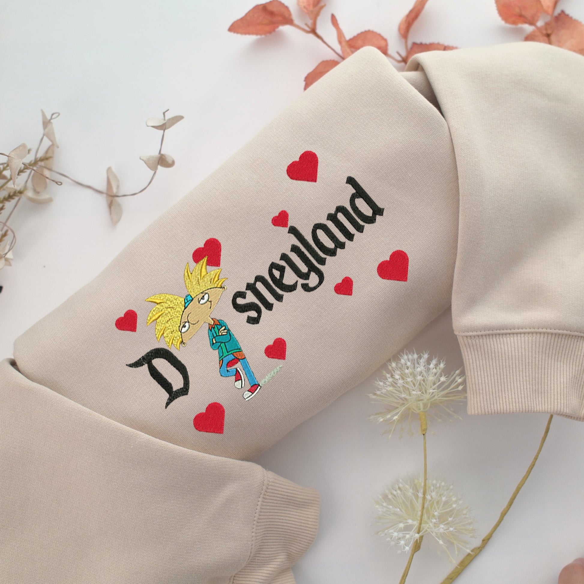 Arnold Disneyland Embroidery, Disneyland Embroidered Sweatshirt, Movie Disney Inspired, Valentine's Day Gifts Idea For Him Her