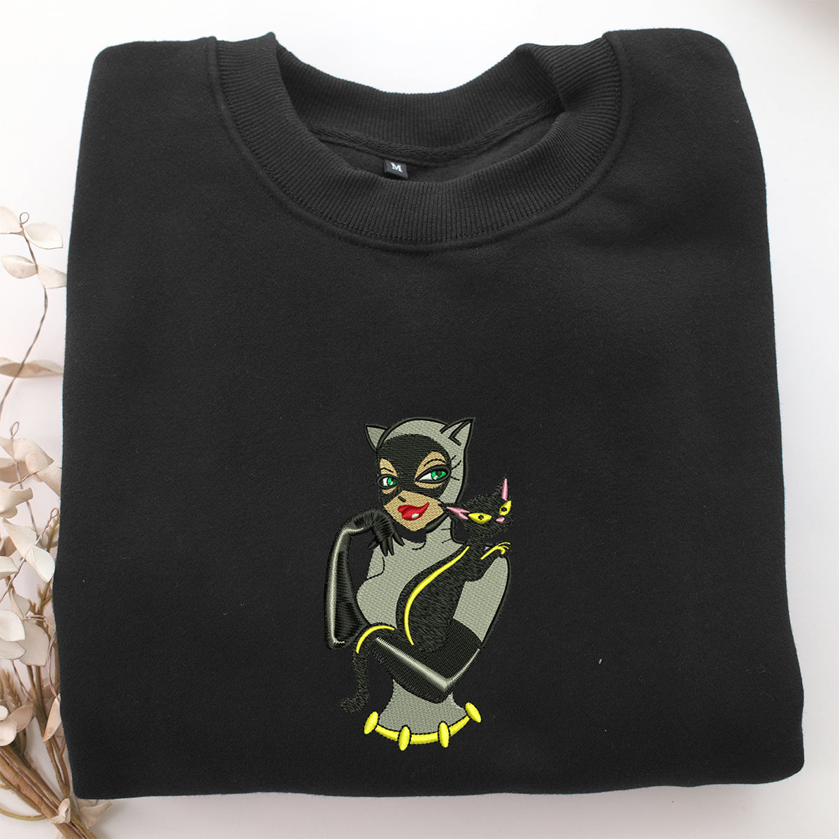 Catwoman Half Embroidery, Disneyland Embroidered Sweatshirt, Movie Disney Inspired, Valentine's Day Gifts Idea For Him Her