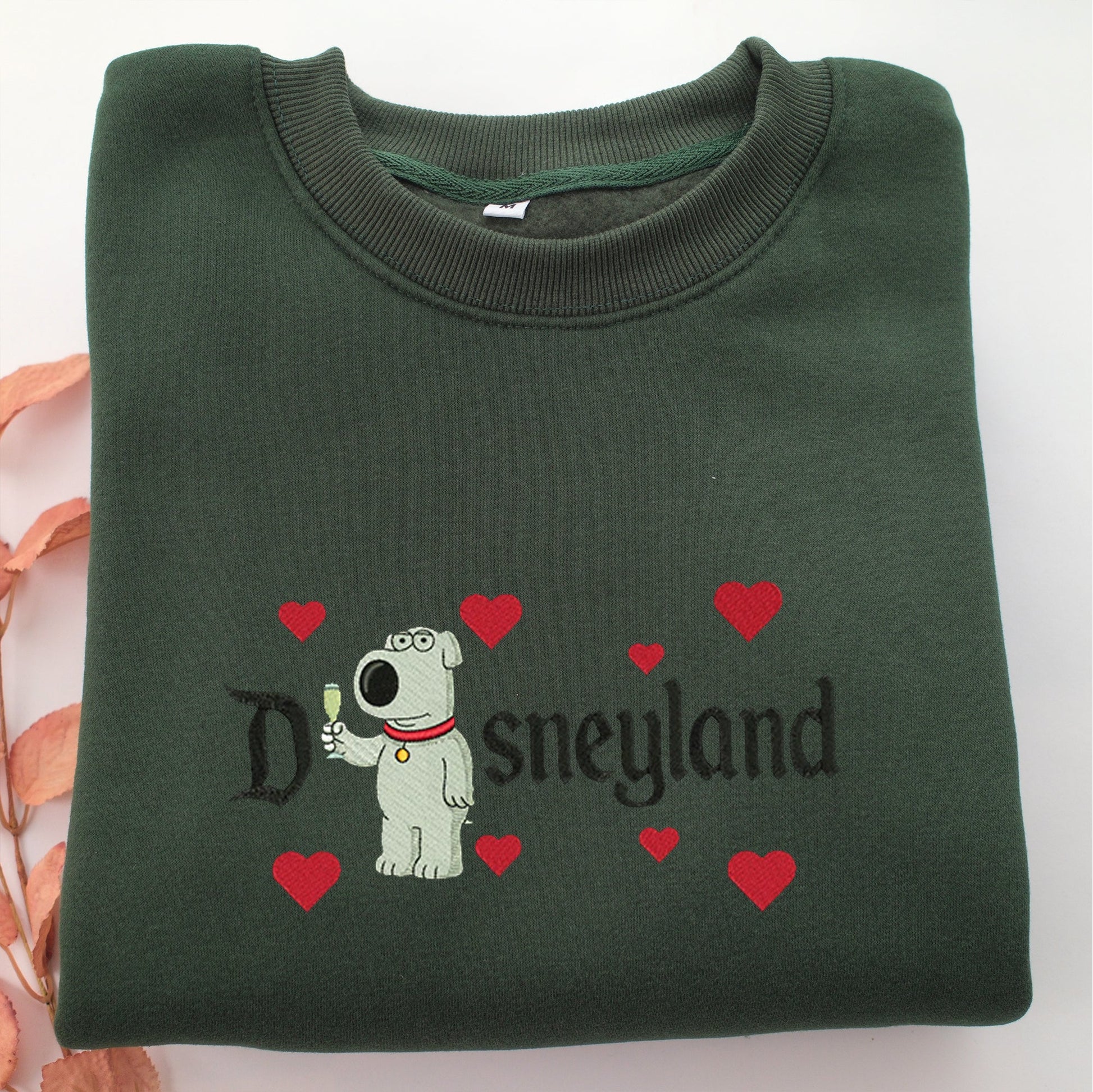 Brian Disneyland Embroidery, Disneyland Embroidered Sweatshirt, Movie Disney Inspired, Valentine's Day Gifts Idea For Him Her