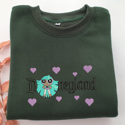Bliss Disneyland Embroidery, Disneyland Embroidered Sweatshirt, Movie Disney Inspired, Valentine's Day Gifts Idea For Him Her
