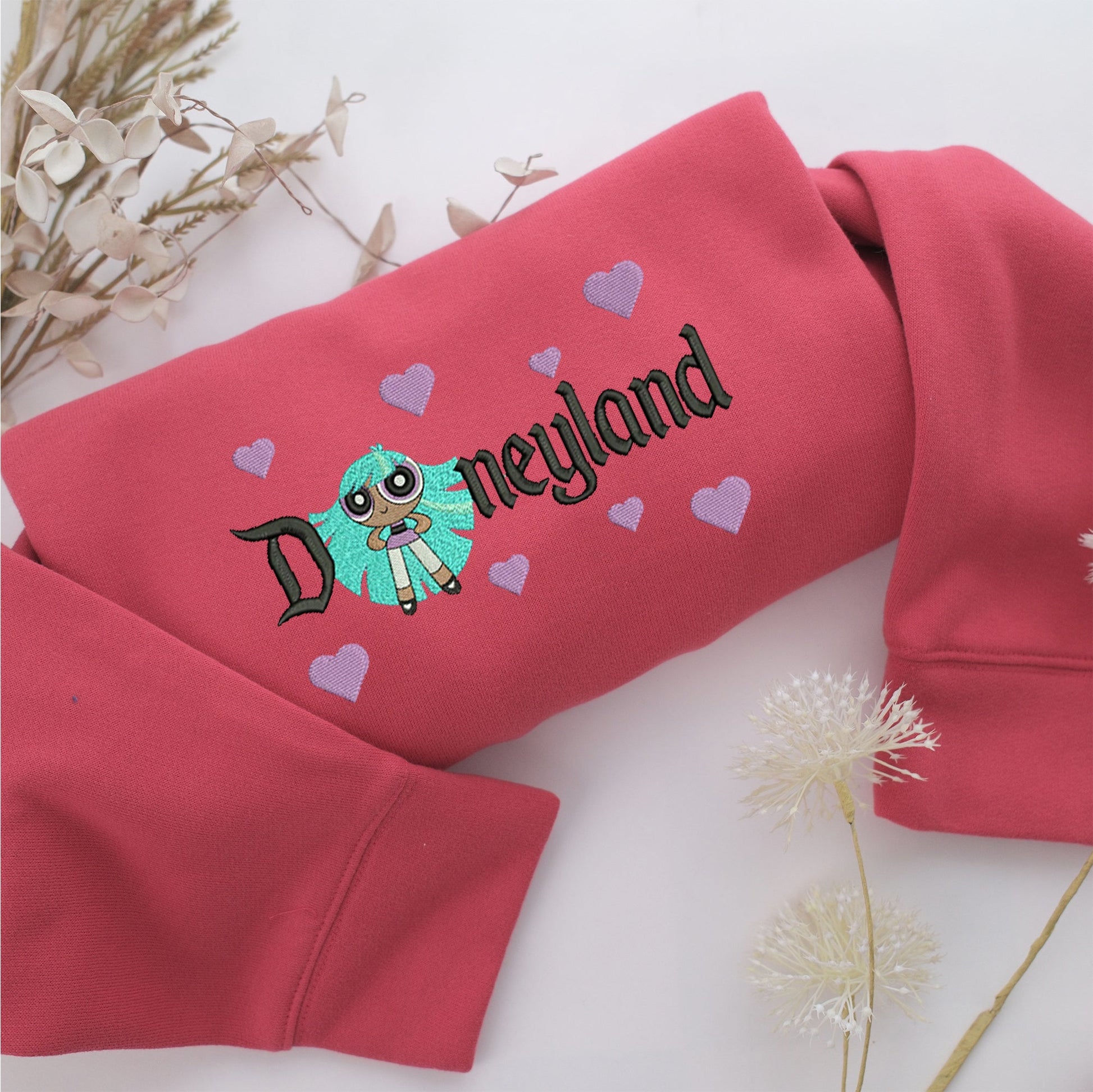 Bliss Disneyland Embroidery, Disneyland Embroidered Sweatshirt, Movie Disney Inspired, Valentine's Day Gifts Idea For Him Her
