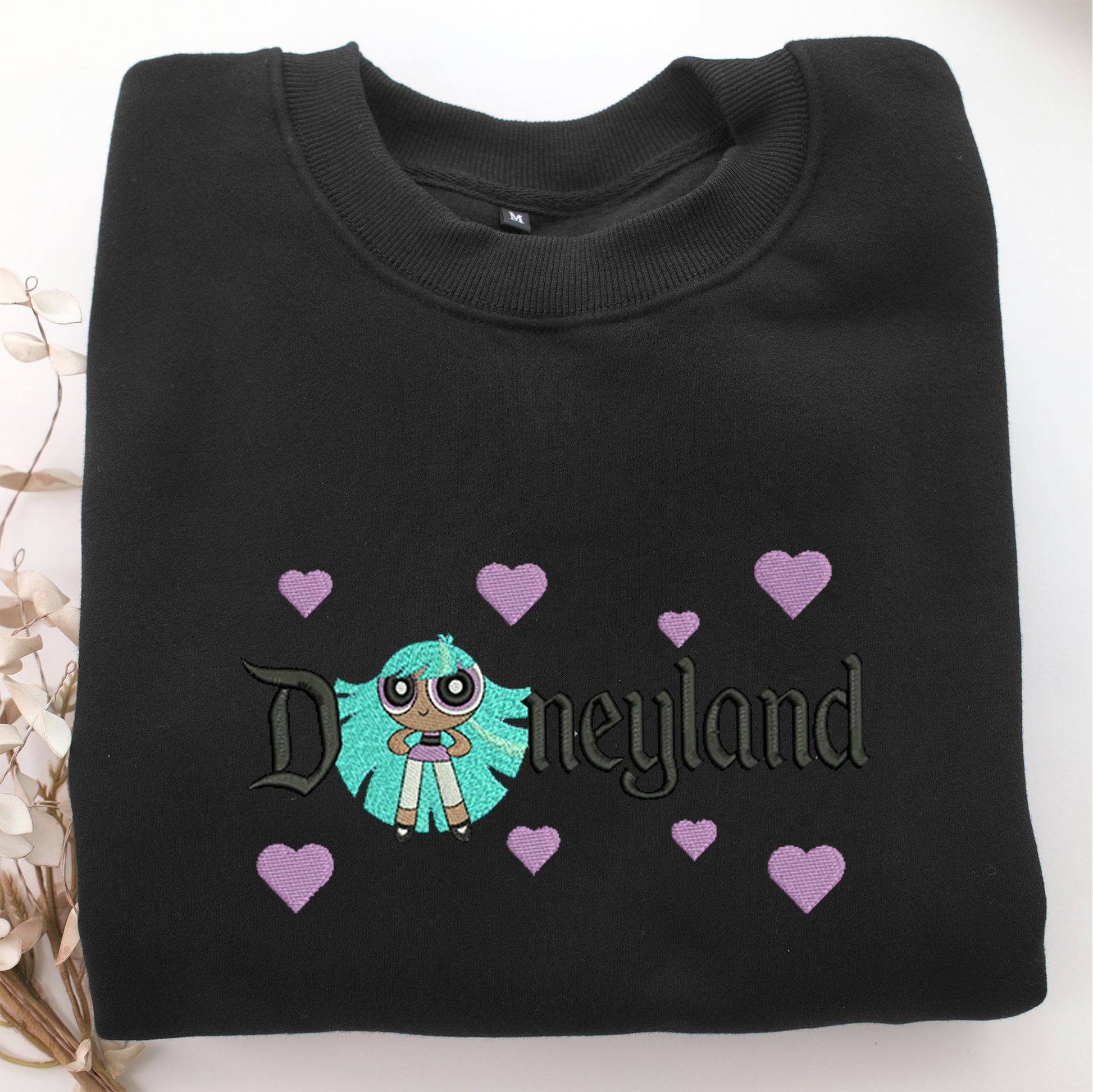 Bliss Disneyland Embroidery, Disneyland Embroidered Sweatshirt, Movie Disney Inspired, Valentine's Day Gifts Idea For Him Her