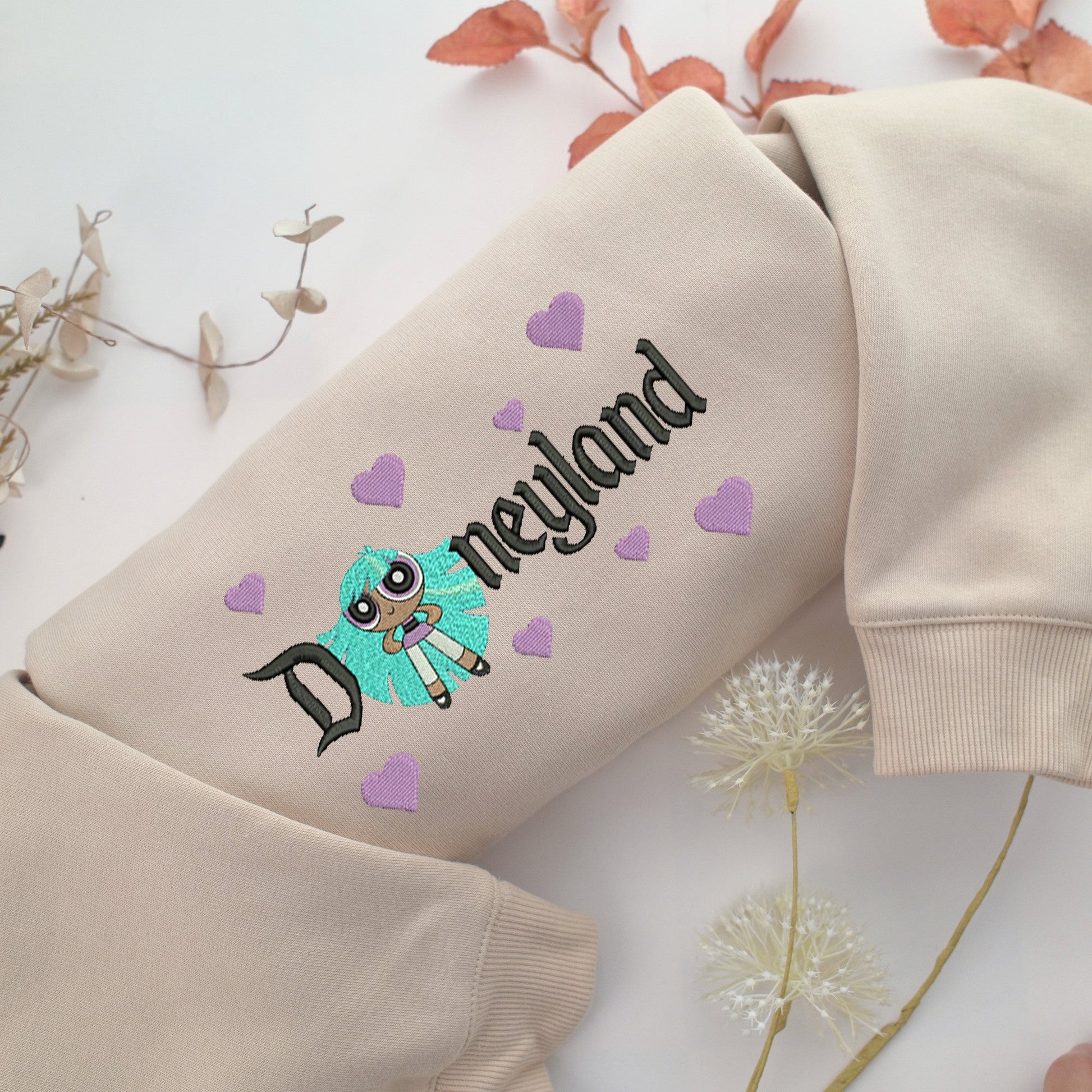 Bliss Disneyland Embroidery, Disneyland Embroidered Sweatshirt, Movie Disney Inspired, Valentine's Day Gifts Idea For Him Her