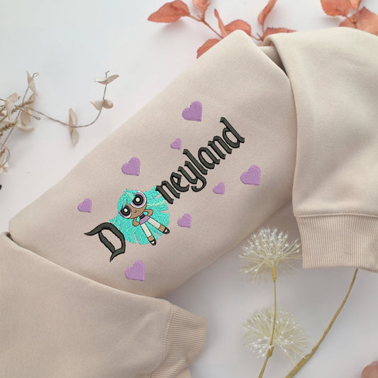Bliss Disneyland Embroidery, Disneyland Embroidered Sweatshirt, Movie Disney Inspired, Valentine's Day Gifts Idea For Him Her