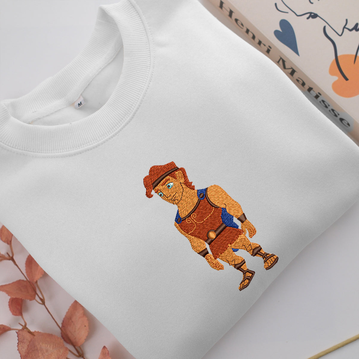 Chibi Hercules Embroidery, Disneyland Embroidered Sweatshirt, Movie Disney Inspired, Valentine's Day Gifts Idea For Him Her