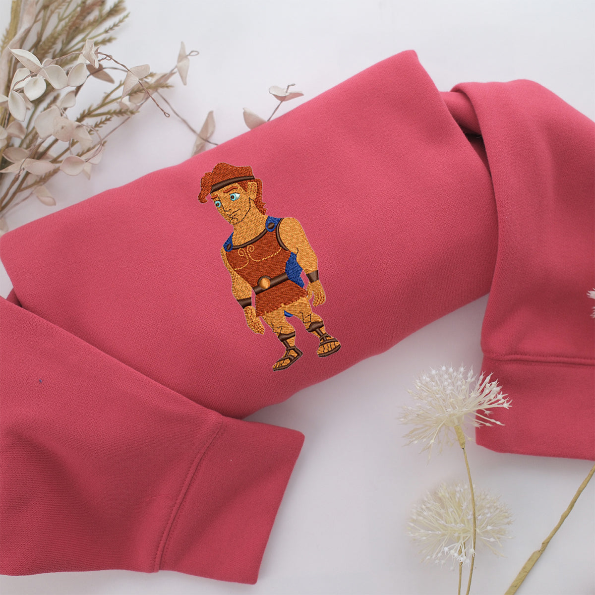 Chibi Hercules Embroidery, Disneyland Embroidered Sweatshirt, Movie Disney Inspired, Valentine's Day Gifts Idea For Him Her