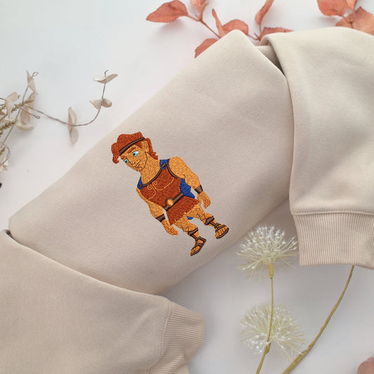 Chibi Hercules Embroidery, Disneyland Embroidered Sweatshirt, Movie Disney Inspired, Valentine's Day Gifts Idea For Him Her