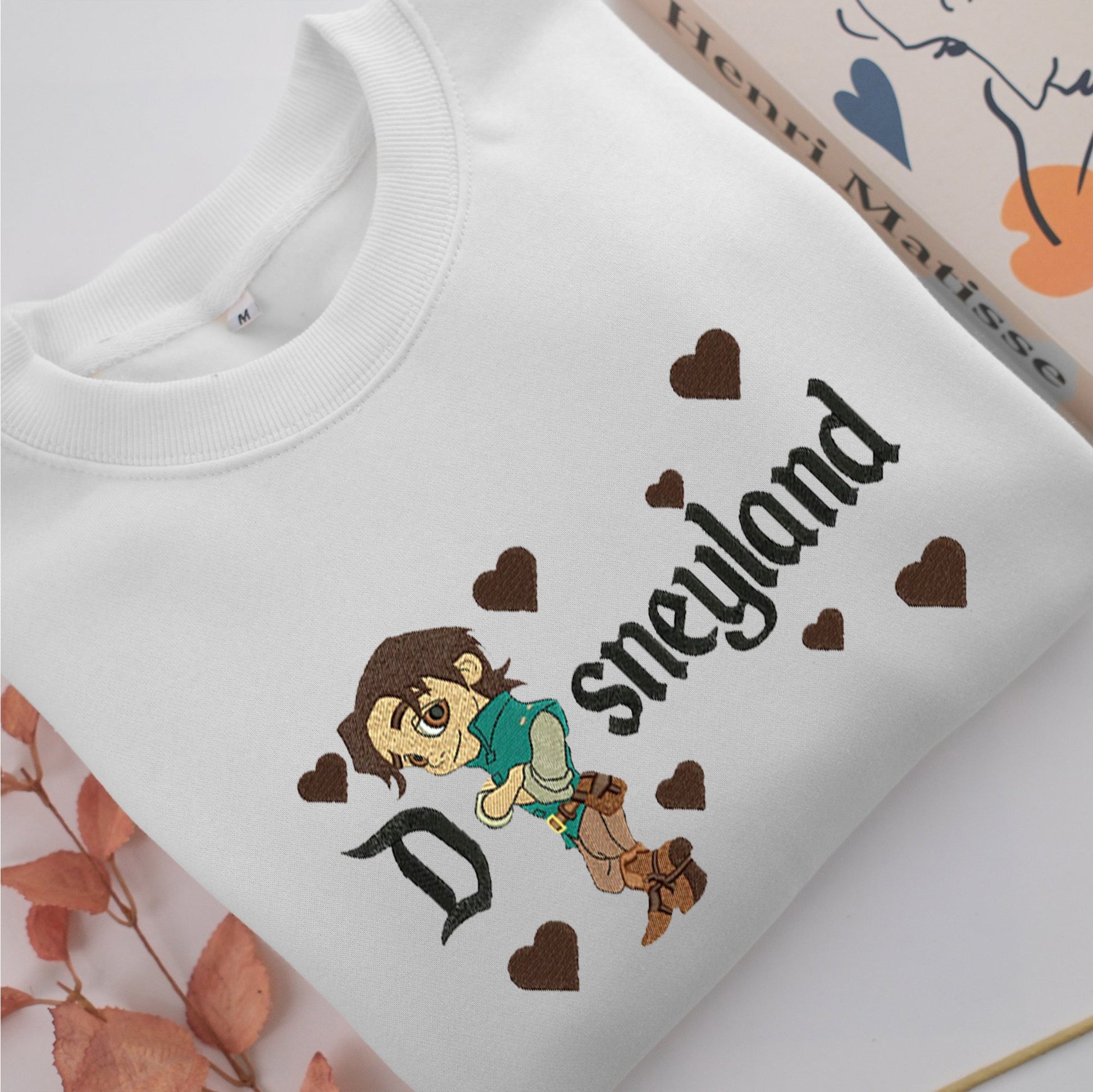 Chibi Flynn Rider Disneyland Embroidery, Disneyland Embroidered Sweatshirt, Movie Disney Inspired, Valentine's Day Gifts Idea For Him Her