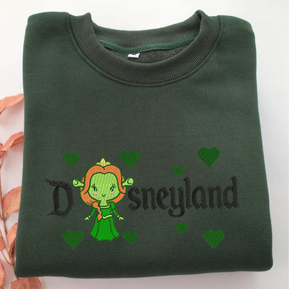 Chibi Fiona Disneyland Embroidery, Disneyland Embroidered Sweatshirt, Movie Disney Inspired, Valentine's Day Gifts Idea For Him Her