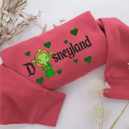 Chibi Fiona Disneyland Embroidery, Disneyland Embroidered Sweatshirt, Movie Disney Inspired, Valentine's Day Gifts Idea For Him Her