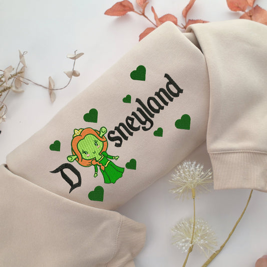 Chibi Fiona Disneyland Embroidery, Disneyland Embroidered Sweatshirt, Movie Disney Inspired, Valentine's Day Gifts Idea For Him Her